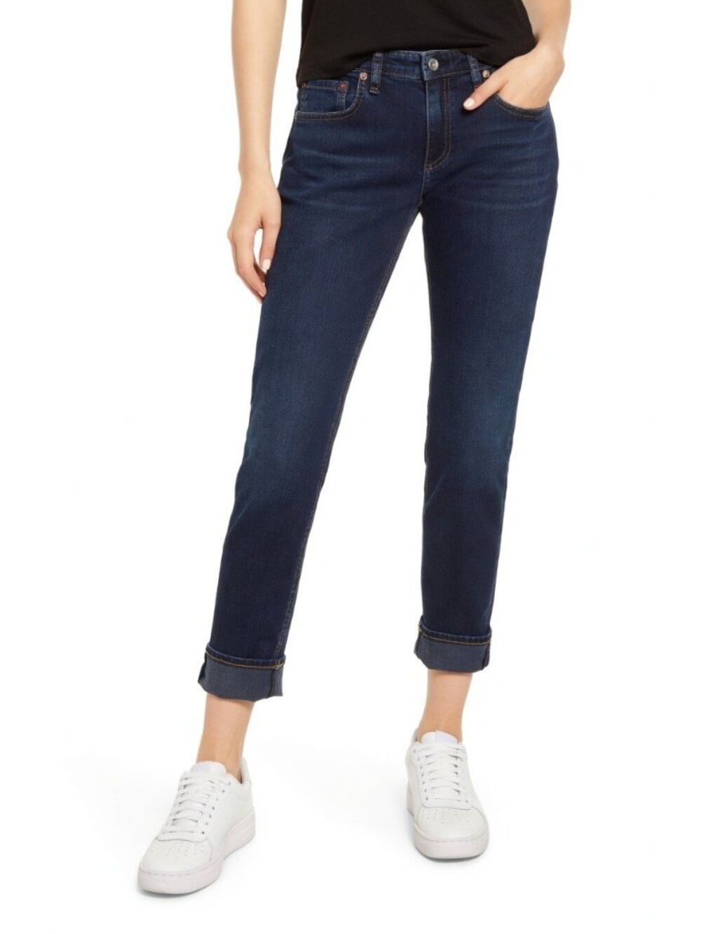 NWT rag & bone Dre in Bianca Low Rise Slim Boyfriend Stretch Jeans 27